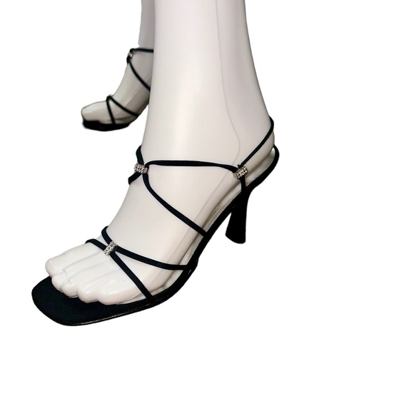 Stuart Weitzman | Strappy Heels w/ Rhinestone Detail - Picture 9 of 13